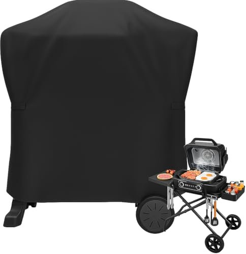Barbecue Cover, Grill Stand Cover for Ninja OG701 Series Grill on Cart, 500D Waterproof BBQ Cover for Ninja on Portable Stand-Weather Resistant