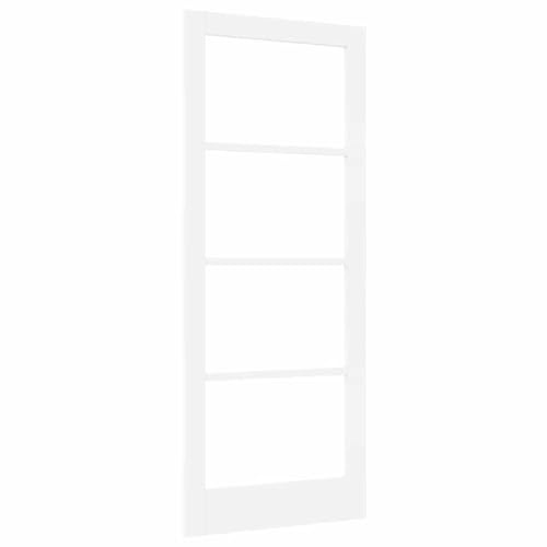 vidaXL Interior Tür ORKDAL Weiß grundiert 83 x 202 cm | Hergestellt aus solidem Kiefernholz, das für Langlebigkeit ausgelegt ist, Hat eine schlichte, moderne weiße Oberfläche,