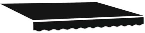 vidaXL Tela de Repuesto para Toldos Negro 330 x 245 cm Poliéster