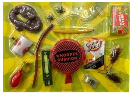 Kit de farces et attrapes - Blagues hilarantes, Tours Amusants | Coffret de farces et attrapes créatif, Lot de Jouets hilarants, Coussinets Anti-Pets Classiques, Articles Humoristiques