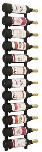 LLEZKBR Armoires et rangement, casier à vin mural pour 12 bouteilles en fer noir