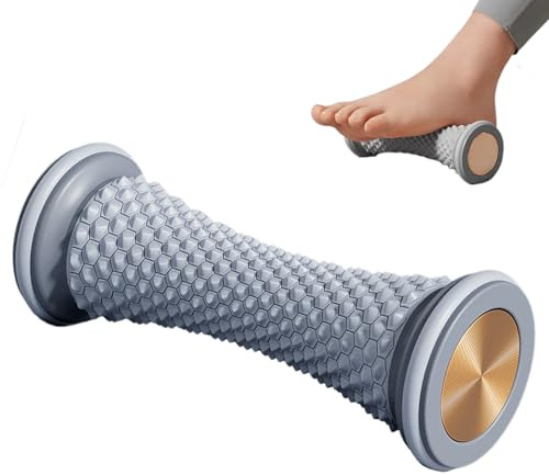 Sonwaha 1 Stück Fussmassageroller,Fußmassagerolle für Plantarfasziitis Massagegerät für Füße fußrolle Faszienrolle Tragbarer Gummi Massagerolle für Plantarfasziitis Stressabbau,Bogenschmerzen