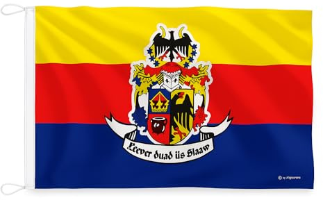 Bandiera Lever duad üs Slaaw con stemma tradizionale, orgoglio frisone nel vento Marine Flag / 30 x 20 cm