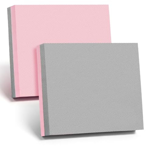 Balance Pad 2er Pack, Rutschfest Balance-Kissen Fitness-Kissen Elastische Weichschaum zum Stabilität & Koordination Balancekissen für Fitness und Stabilitätstraining,Yoga,Physiotherapie (Grau-Rosa)