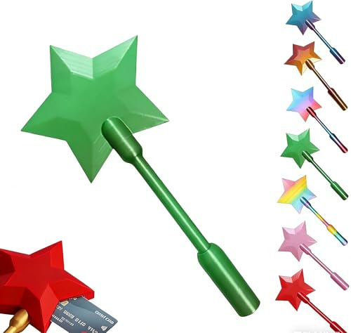 AVZYARDY Varita mágica para Pago sin Contacto Impresa en 3D, con diseño de Estrella y Ranura Oculta para Tarjetas, Accesorio Divertido para pagos en autopago, Ideales para Tiendas y quioscos