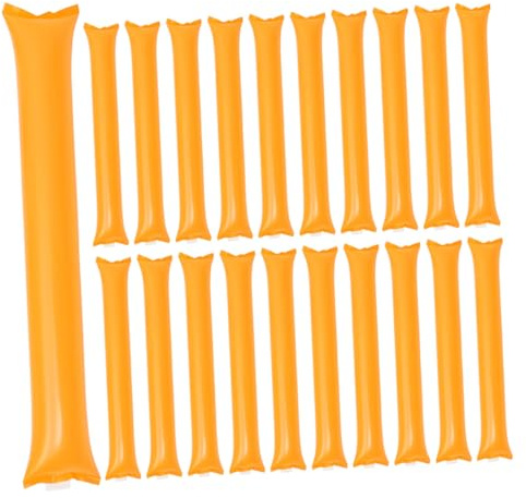 SKISUNO Palos de Animación Inflables Naranja 50 Piezas, Generador de Ruido para Eventos Deportivos y Conciertos, Matracas Portátiles de Pe para Espíritu de Equipo y Fiestas