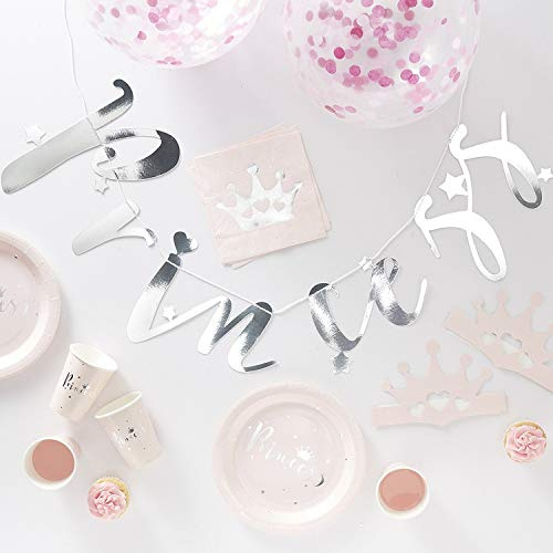 Ginger Ray Prinzessinnen-Party in einer Box, 16-teilig, mit Goldfolie, metallisch