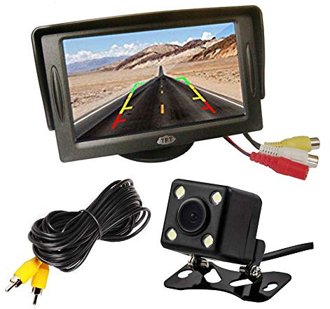 4.3 Car LCD Monitor + Night Vision Waterproof Backup Camera - 170 Rear View Kit for Vehicle