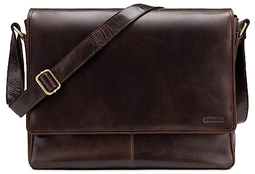 LEABAGS Oxford Laptoptasche Leder 15 Zoll Herren Damen Echtleder