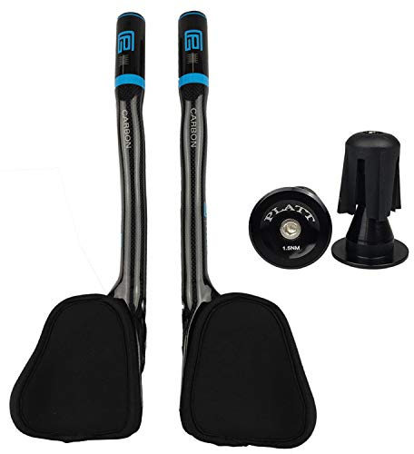 PLATT Manillar de Bicicleta de Triatlón 3K Carbono Tri Bar apoyabrazos TT Manillar para MTB Bicicleta de Carretera, 31,8 mm