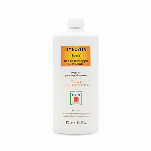 OMEOVITA | Post Competition Olio Defaticante, Olio Massaggio Dopo Gara, Massaggio Defaticante e Rilassante, Post Sforzi Prolungati, Non Unge, 500 ml