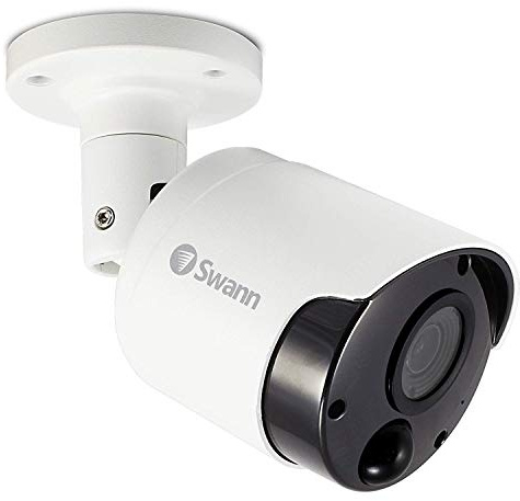Swann Dummy Security Camera, White Plastic Bullet Camera in True Detect Shape, 1 Pack