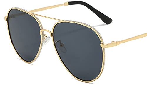 BAJIE Sonnenbrillen Sonnenbrillen Damen Glitter Pink Pilotenbrillen Pilotenbrillen Damen Oculos De Sol