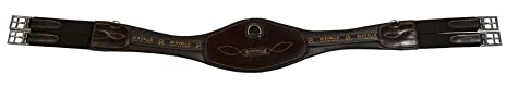 Acavallo Anatomischer Langgurt Kalbsleder + Nylon, Farbe:braun, Länge:150