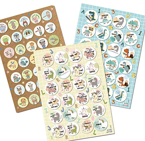 Logbuch-Verlag Sticker Set 83 Lehreraufkleber Lehrer Sticker für Kinder Schüler positive Worte zur Lernmotivation