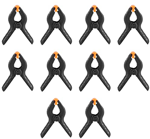 DRERIO Morsetti a Molla da Falegname 10 Pezzi con Ganascia Mobile Plastica per Falegnameria Incollaggio di Legno