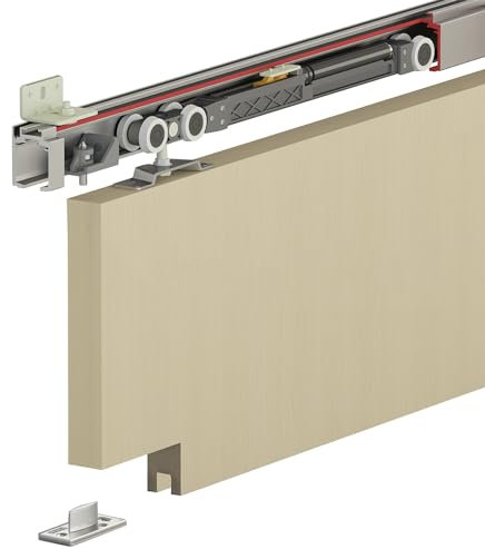 DecorAndDecor 120KG Per Door Top Hung Soft Close Sliding Door Track System (2.4m Sliding Door Kit)