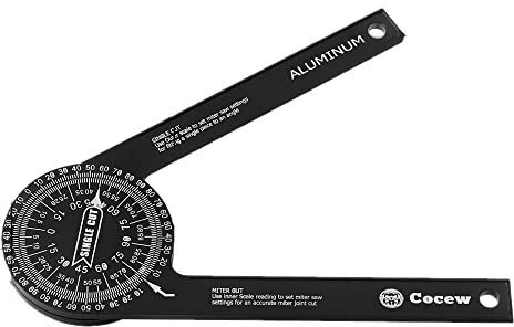 Gehrungssäge-Winkelmesser 7-Zoll, Aluminium-Winkelsuchgerät mit Präzisionslaser, Holzbearbeitungswerkzeuge, Innen- und Außengehrungsmessgerät für Schreiner/Klempner/Bauhandwerk und Heimwerker