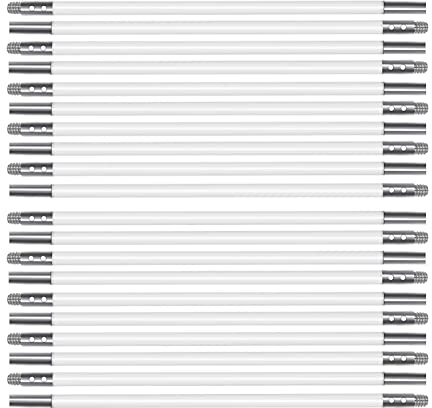 Bastone di Nylon Lungo 800 cm, 20 set di Barre di Nylon Flessibili, Spazzola per La Pulizia del Camino