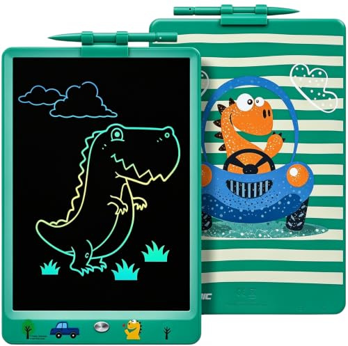 DYNASONIC Pizarra LCD Infantil 10 Pulgadas – Tableta de Escritura y Dibujo Magnética para Niños, Pantalla Borrable, Juguete Educativo Reutilizable