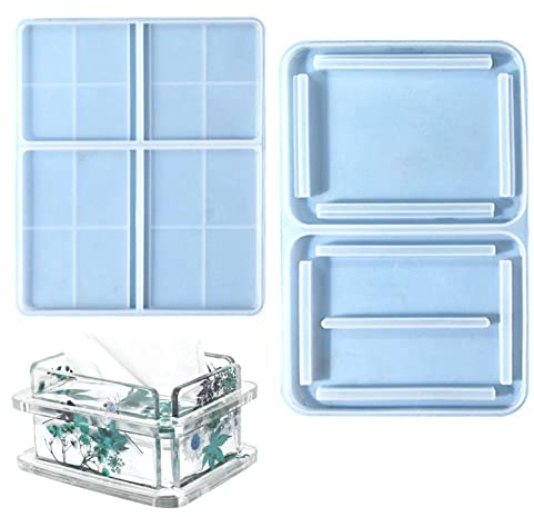 Nupaque Resin Tissue Box Mold - Silicone Box Mould,Epoxy Casting Molds for Jewelry Storage, Napkin Box, Home Decoration