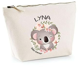 Trousse Lyna Bébé d Amour Koala | Pochette Enfant Mignonne Toilette Maquillage Idée Cadeau pour Jeune
