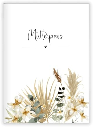 Mutterpasshülle | Schutzhülle für den deutschen Mutterpass | Geschenkidee zur Schwangerschaft (ohne Personalisierung, Boho)