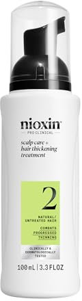 Nioxin System 2 Scalp + Hair Thickening Leave On Treatment - Naturligt hårserum med avancerad gallring - med Niacinamid och Biotin (100 ml)