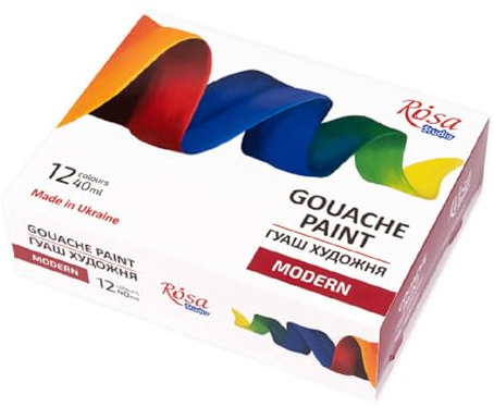 Colori acrilici MODERN GOUACHE Paint Set - ROSA Studio - 12 colori 40 ml
