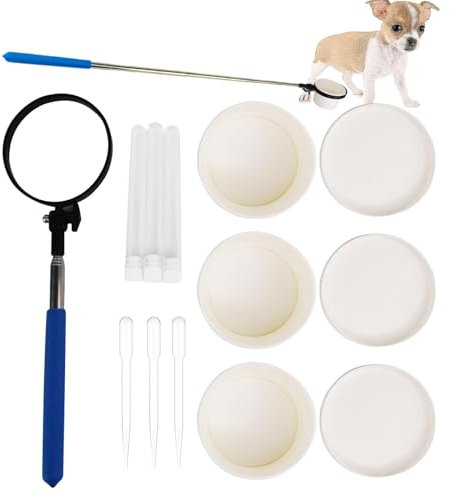 Qumiuu Urinprobenfänger für Hunde, Urinsammler für Hunde und Katzen - Teleskopischer Hunde-PIPI-Fänger | Urinstift für kleine große Hündinnen, Schwangerschafts-PIPI-Testset für Hunde