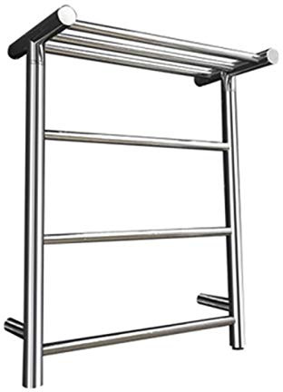WUBYING Scaldasalviette da Bagno, portasciugamani Elettrico riscaldato in Acciaio Inox Moderno, scaldasalviette Elettrico a Parete con ripiano Superiore, Luminoso
