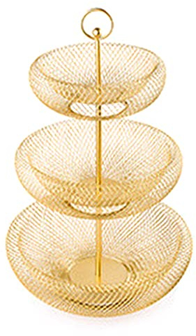 3 Tier Fruit Basket Bowl Vegetable Organizer Kitchen Removable Metal Storage