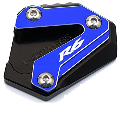 Lange Haltbarkeit Motorradständer Fußvergrößerer Seitenständerverlängerung Mit Logo Für Y&amaha R6 2020 2021 YZF-R6 2017 2018 2019(4)
