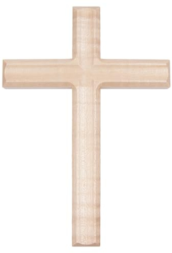 Fritz Cox Ahornholzkreuz | mit Messingöse | dezentes Holzkreuz | in Deutschland hergestellt | mit Einfräsung | 17 cm
