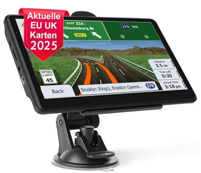 NEWFUN Navigationsgeräte für Auto,GPS LKW Navigationsgeräte, 2025 Europa Karten,5 Zoll Navi für Auto,Kostenloses Karten Update,mit POI Geschwindigkeitswarnung,Sprachführung