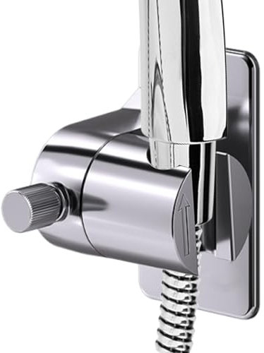 Bacchetta per doccia portatile - per doccia montata a parete, forte di aspirazione adesiva | Servitore a rotazione a 360 gradi, altezza regolabile Accessori per la doccia a supporto re