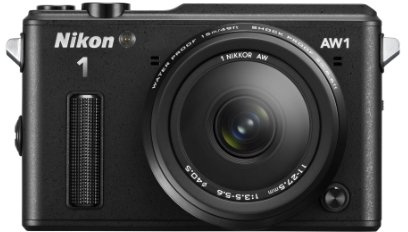 Nikon 1 AW1 Interchangeable Lens Camera with 11-27.5mm Lens Adventure Kit - Black (Renewed)