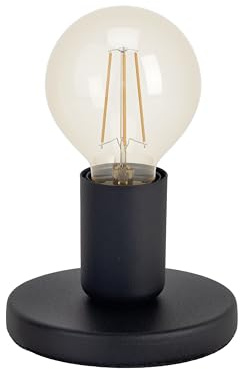EGLO Tischlampe Pozello, minimalistische Deko Tischleuchte | Nachttischlampe aus Metall in schwarz, Lampe Wohnzimmer mit Schalter, Wohnzimmerlampe für XXL E27 Leuchtmittel