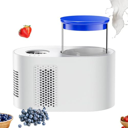 GYKOZY Yogurt Maker Machine With 4 Glass Jars, LCD Display Timer, Hot And Cold Dual Function - Fully Automatic Yoghurt Maker (White)