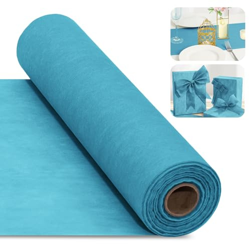 Vlies Tischläufer Blau Cinnani 30 cm X 25 m Moderno Vlies Tischläufer Blau, Tischdeko, Partydeko FüR Geburtstag, Hochzeit, Festliche Dekoration