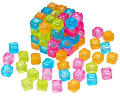 20pc Reusable Ice Cubes – Multicoloured Soft Gel Ice Blocks for Drinks – BPA-Free Food Grade Plastic – Perfect for Pride Parties, Kitchen, Bar & Outdoor Use