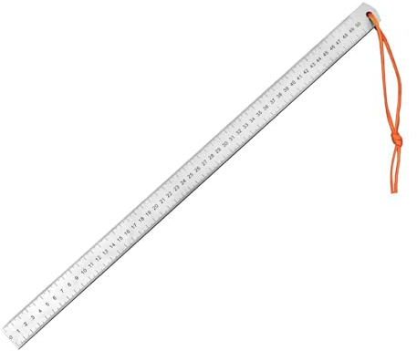 50 cm gerades Lineal, Autohalterung, Verteidigung, Edelstahl, verdicktes Messwerkzeug, gerade Kanten, Messwerkzeug, ergonomischer Griff, Edelstahl