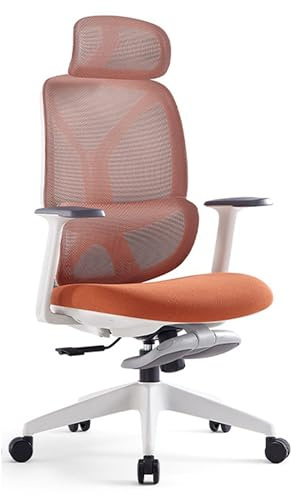 Silla de oficina ergonómica y cómoda con reposacabezas ajustable 3D, reposapiés retráctil y reposabrazos de poliuretano, silla de computadora resistente para juegos y hogar para apoyo de la salud de