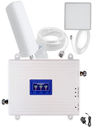 Amplificador de Señal Móvil, Repetidor de Cobertura 2G/3G/4G, Bandas 1/3/20, 800/1800/2100MHz