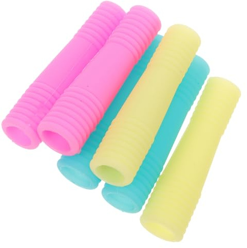 ULTECHNOVO 6 pièces Manchons Silicone Antidérapants pour Pinces à Épiler et Ciseaux de Manucure Protection et Confortable Lot de Adapté Aux Professionnels et Débutants Couleur Aléatoire