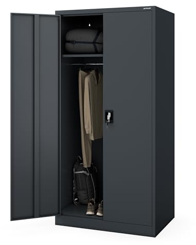 Jan Nowak Werkstattschrank Stahlschrank, abschließbar, 185 x 60 x 90 cm