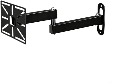 Soporte de cámara domo de seguridad en configuración en forma de L para fijación en pared y ajuste continuo de posición sin herramientas (35 brazos en ambos brazos)