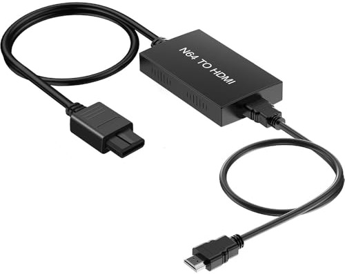 KQLHLHDYZ Adattatore convertitore HDMI N64 to HDMI, convertitore HDMI con cavo HDMI per N64/SNES di gioco video segnale a HDMI Signal, Display su 1080p HD TV/Monitor