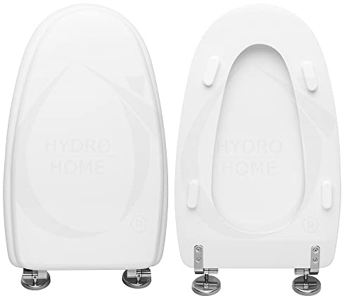 HYDRO HOME Tavoletta Wc XL IDEAL STANDARD Come Originale, Copriwater In Legno Rivestito Con 2 mm Di Resina, Tavoletta Wc Con Cerniere Fissaggio Dall'alto MADE IN ITALY
