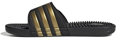 adidas Adissage Slides, Diapositive Unisex-Adulto, Core Black/Gold Metallic/Core Black, 39 EU